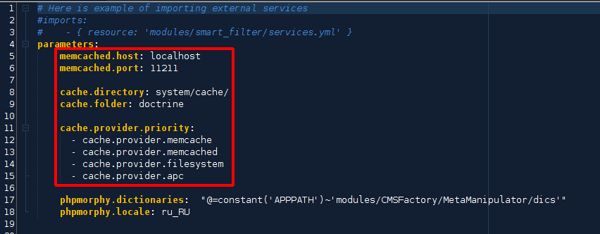 memcache settings